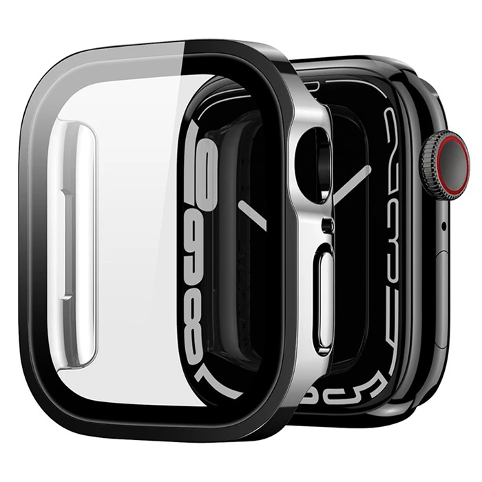 Dux Ducis Hamo Series Apple Watch Ultra 49mm için Hard PC Full Koruma Sert Armor Zırh Kılıf - Siyah