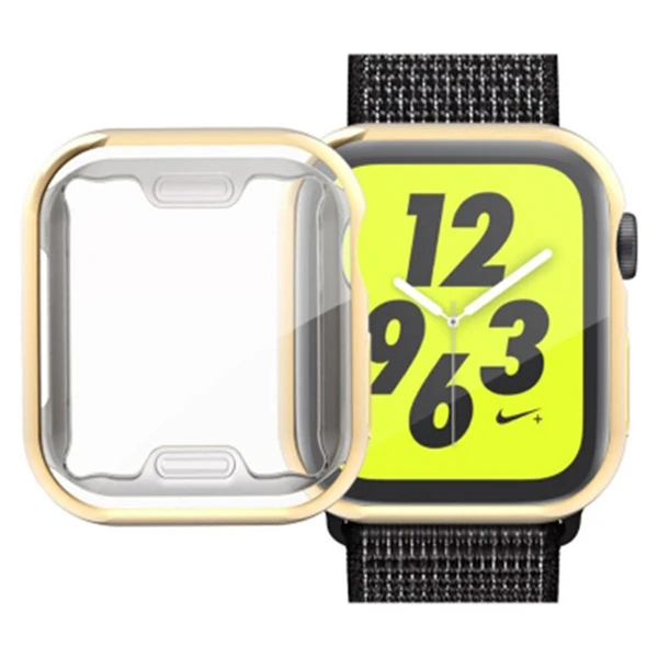 Ally Apple İWatch 40mm 360 Koruma Ultra Slim Silikon Kılıf - Rose Gold