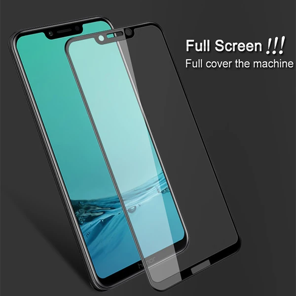 Huawei Honor Play Full Glue Tempered Full Cam Ekran Koruyucu - Siyah