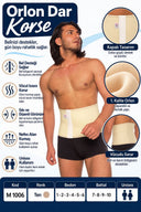 Orlon Dar Korse – Unisex Bel ve Karın Destek Korsesi – M 1006 - Rylks - 1