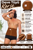 Deve Tüyü Renk Orlon Korse – Unisex Bel ve Karın Destek Korsesi – M 1016 - Rylks - 2