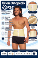 Orlon Ortopedik Korse – Unisex Bel ve Karın Destek Korsesi – M 1010 - Rylks - 1