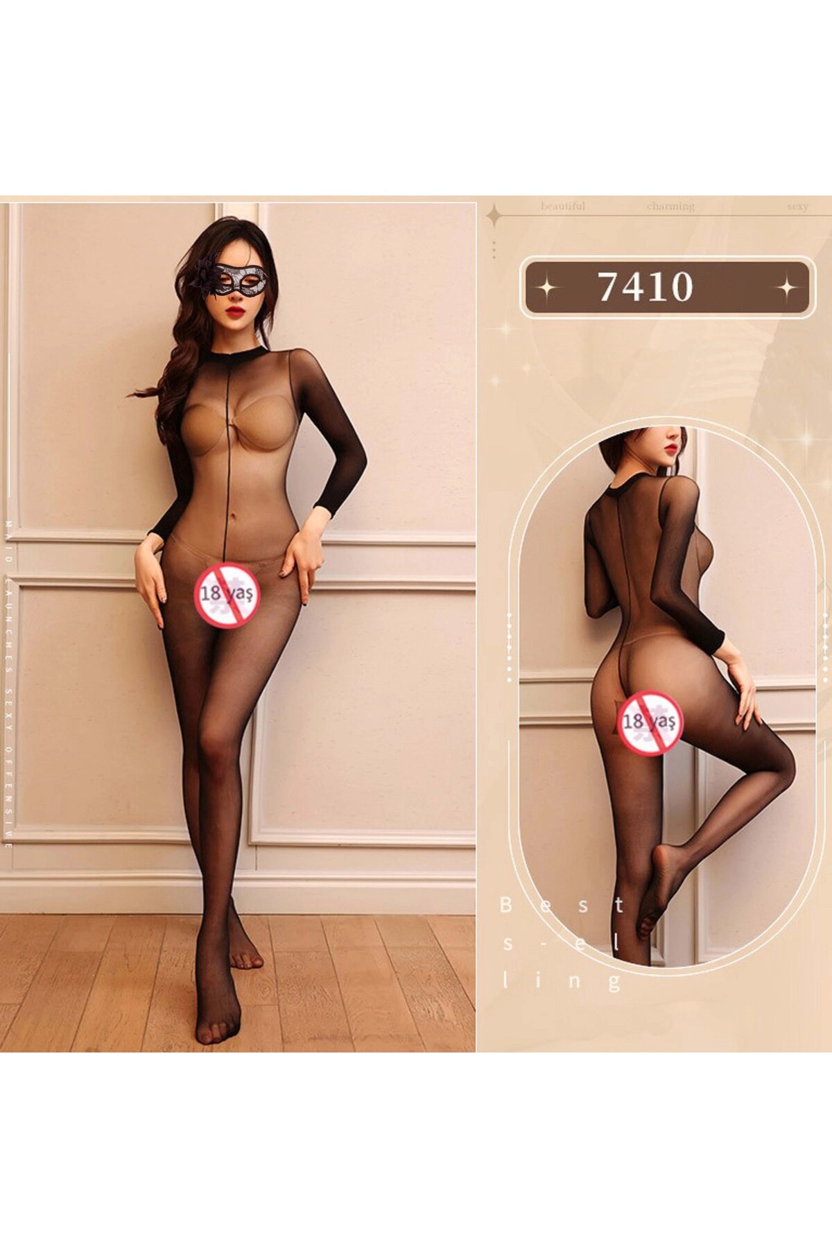 Kadın Seksi Özel Bölgesi Açık Büyük Bedenlere Uygun - Siyah-S