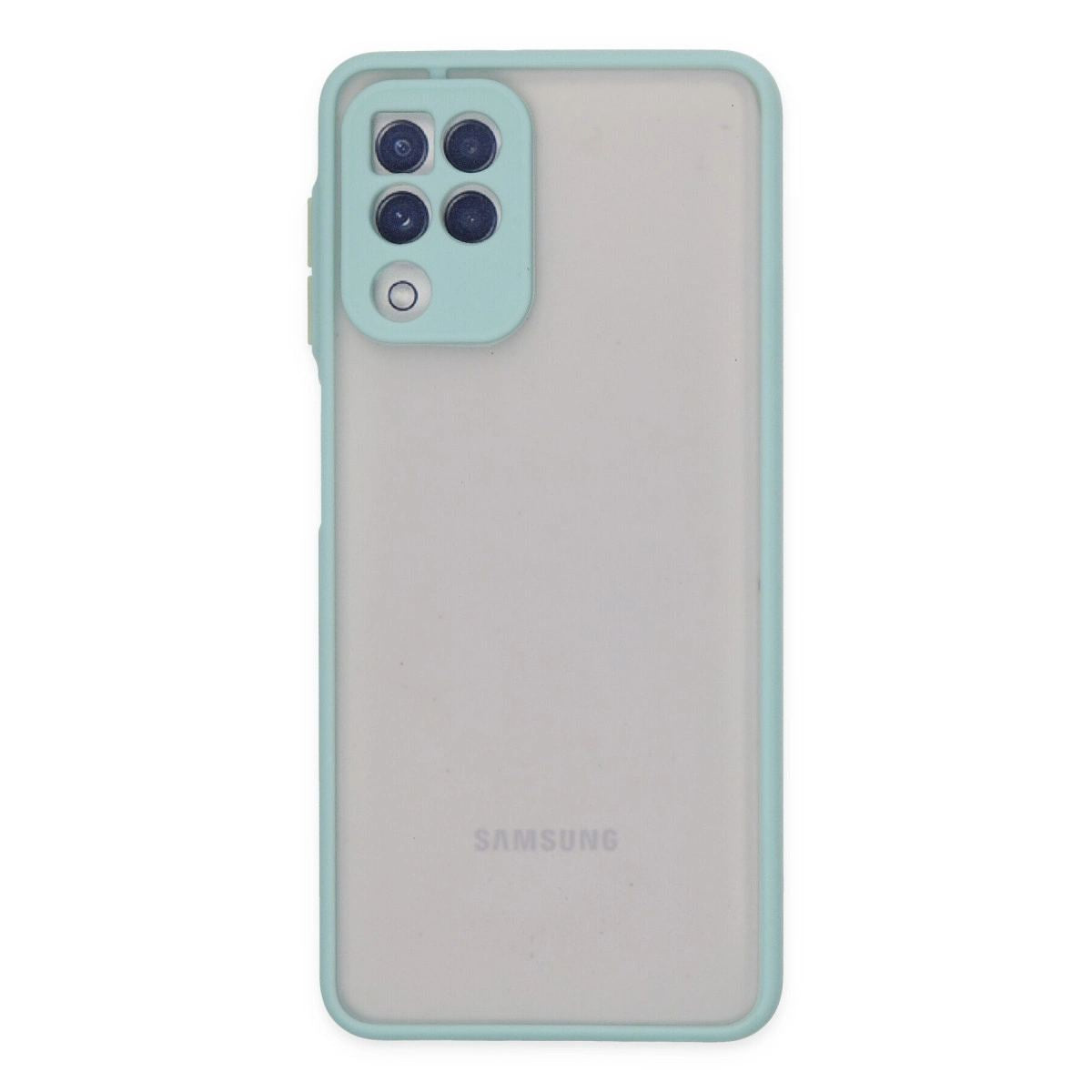 Samsung Galaxy A22 Kılıf Montreal Silikon Kapak - Turkuaz
