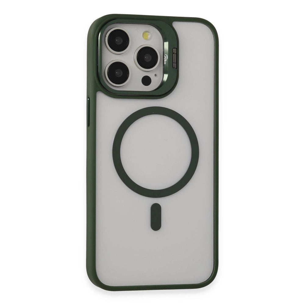 Joko Apple İphone 15 Pro Kılıf Roblox Lens Magsafe Standlı Kapak - Koyu Yeşil
