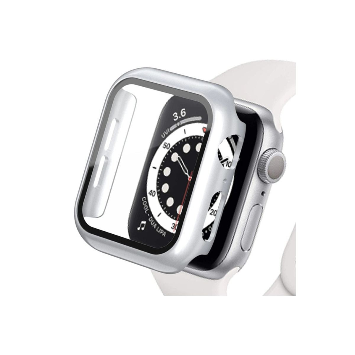 Apple Watch Ultra 49mm Camlı Kasa Ekran Koruyucu - Gümüş