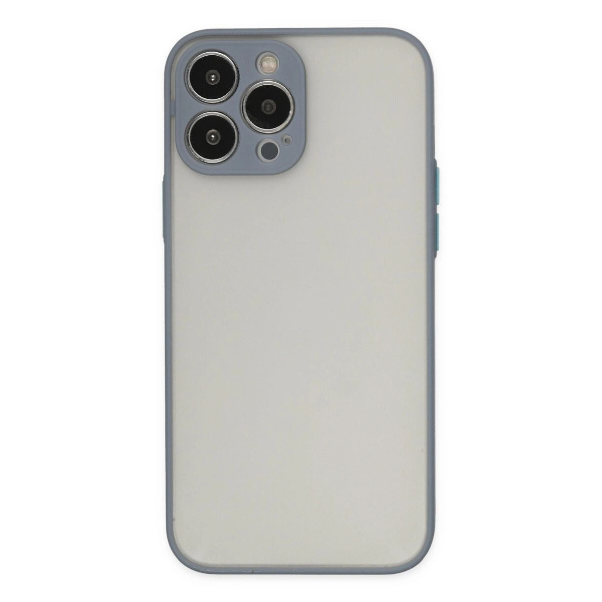 Apple İphone 13 Pro Max Kılıf Montreal Silikon Kapak - Gri