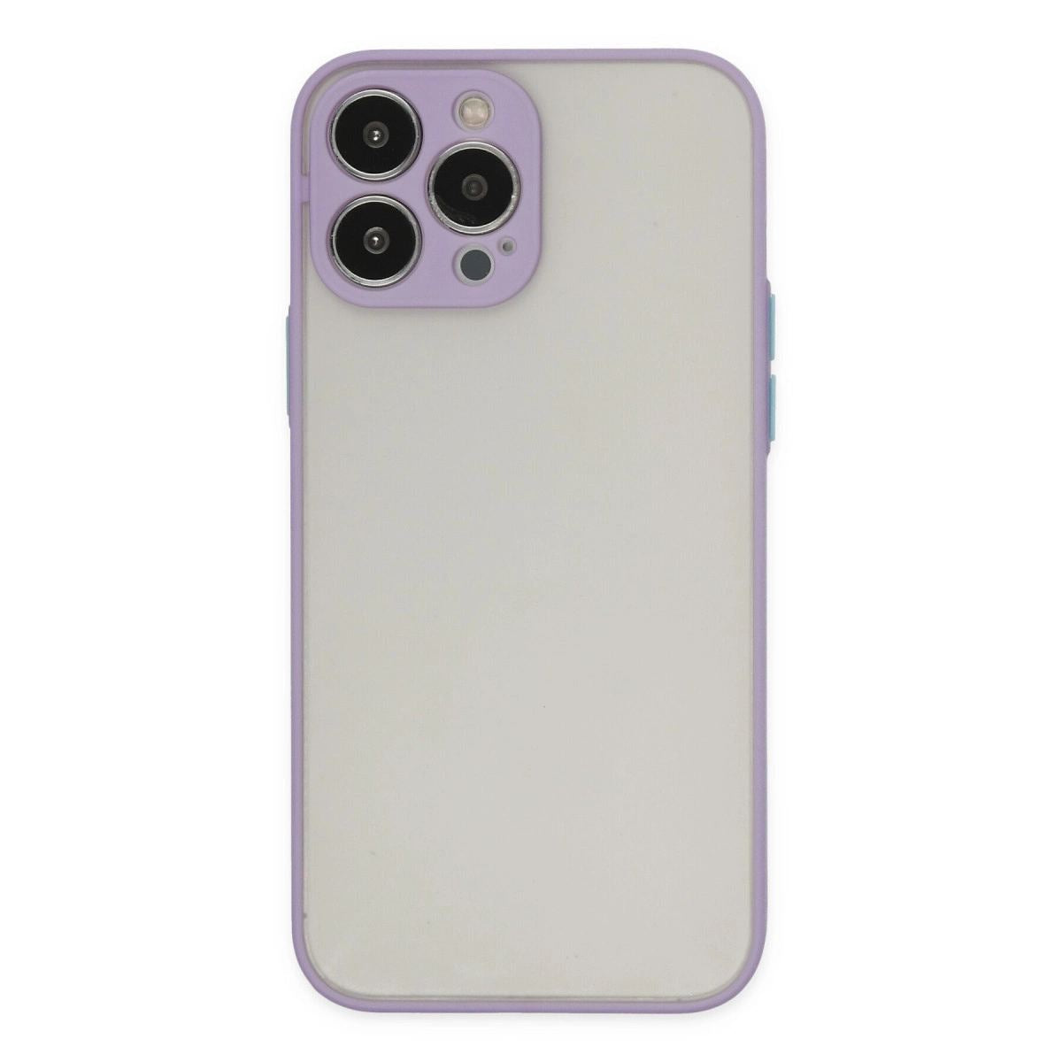 Apple İphone 13 Pro Max Kılıf Montreal Silikon Kapak - Mor