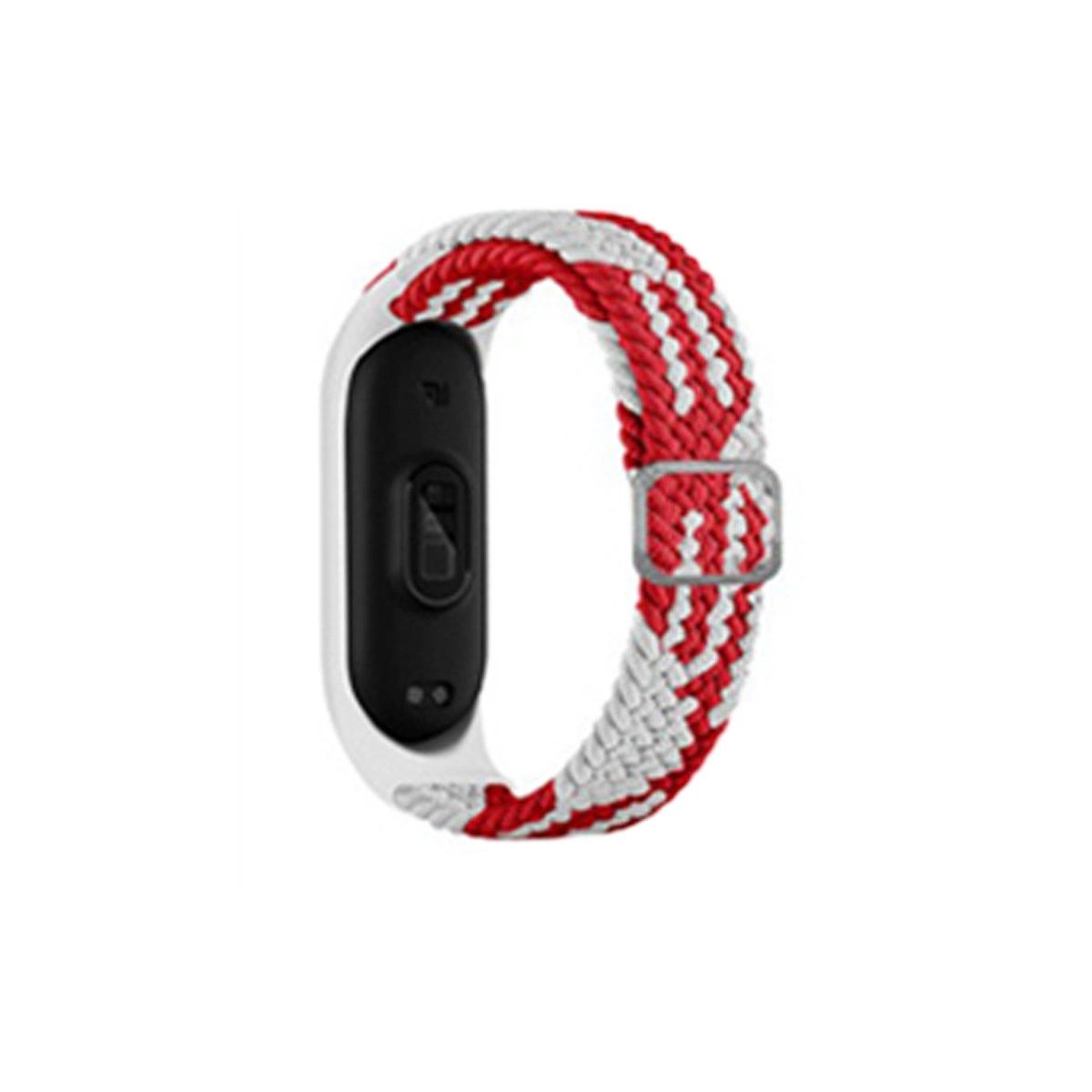 Xiaomi Mi Band 6 Kordon - Beyaz-kırmızı