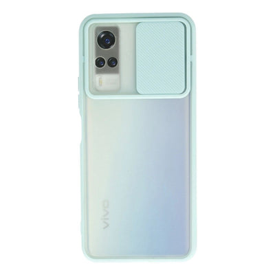 Vivo Y53s Kılıf Palm Buzlu Kamera Sürgülü Silikon - Turkuaz