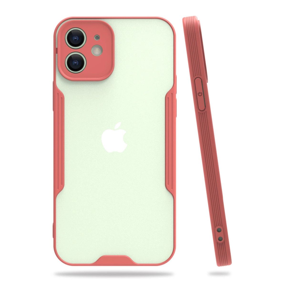 Apple İphone 12 Kılıf Platin Silikon - Pembe