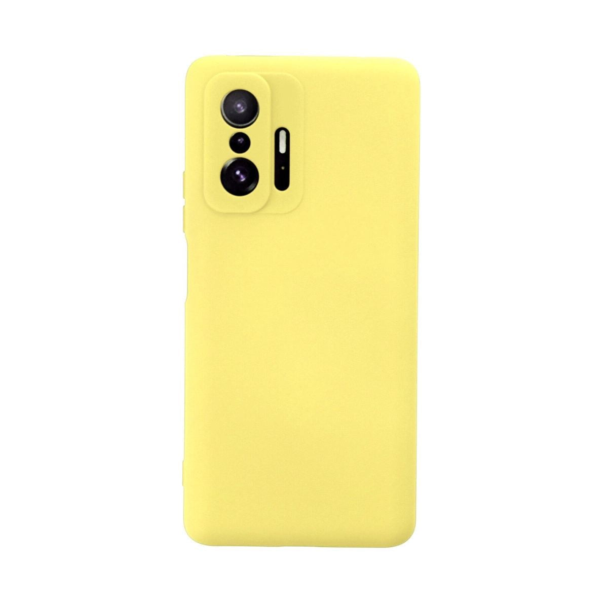 Xiaomi Mi 11t Pro Kılıf Nano İçi Kadife Silikon - Sarı