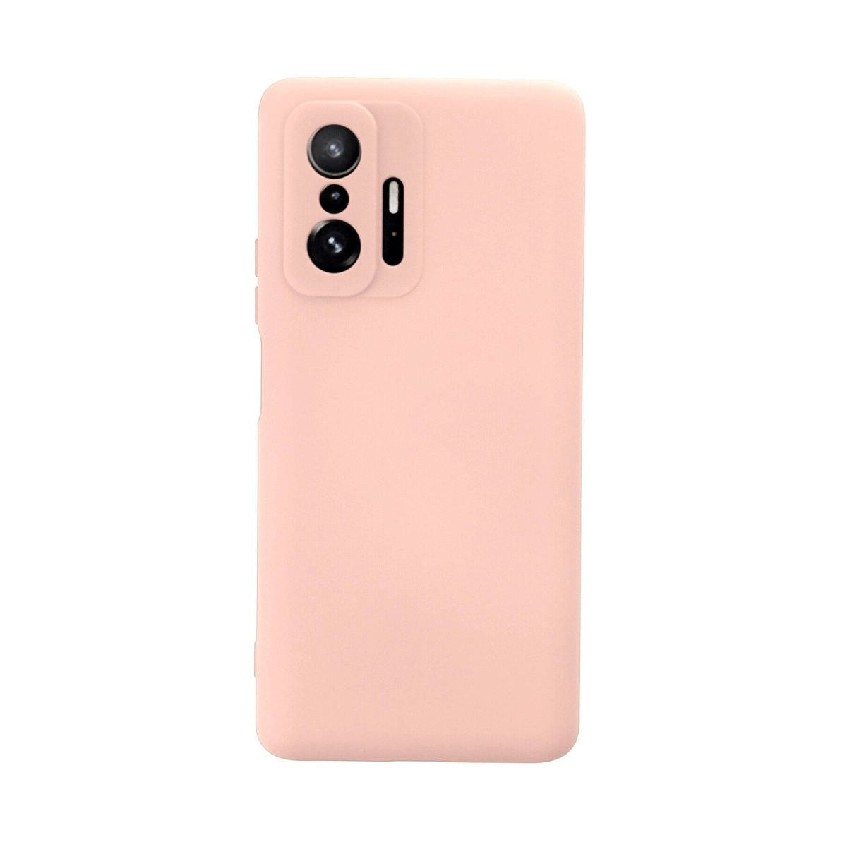 Xiaomi Mi 11t Pro Kılıf Nano İçi Kadife Silikon - Pudra
