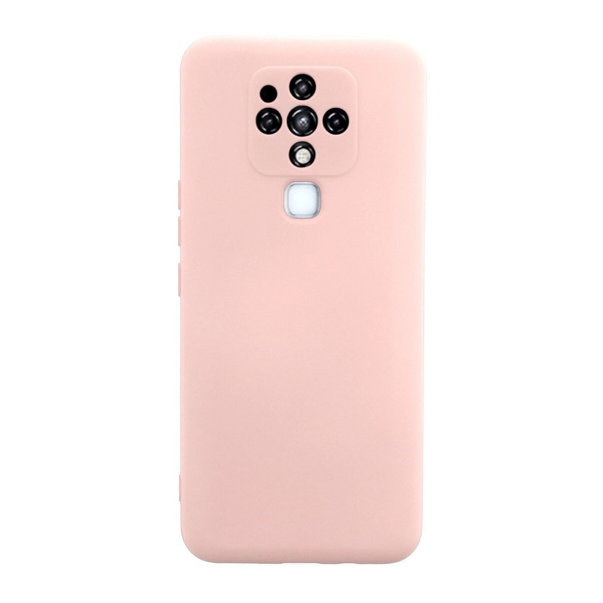 Tecno Camon 16 Kılıf Nano İçi Kadife Silikon - Pudra