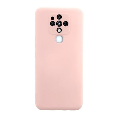 Tecno Camon 16 Kılıf Nano İçi Kadife Silikon - Pudra