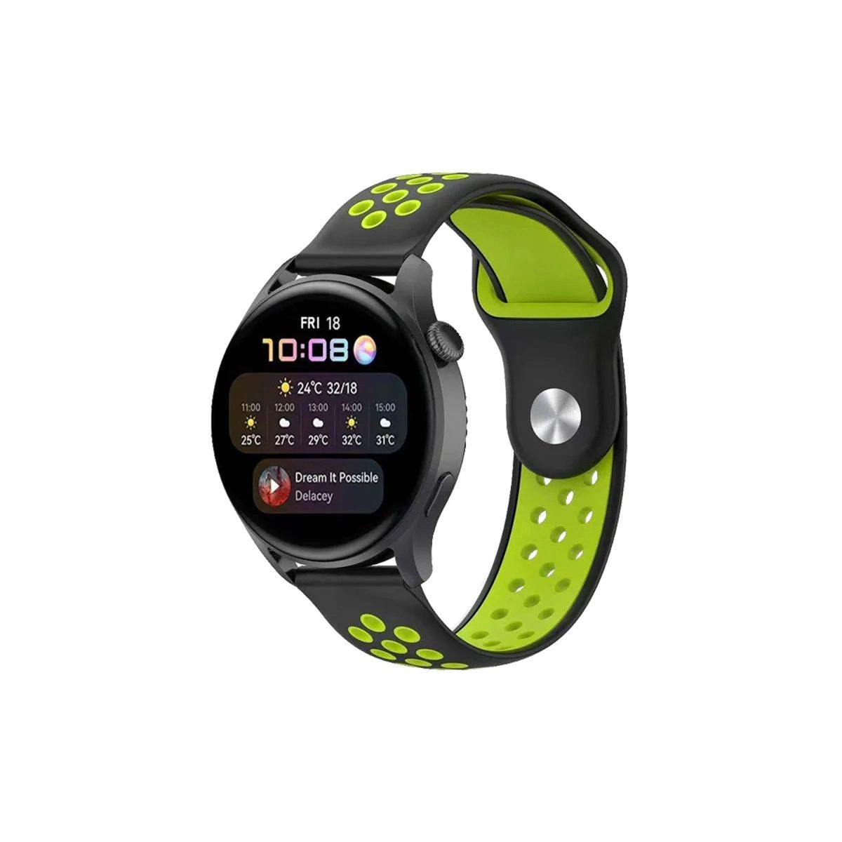 Watch 20mm Spor Delikli Kordon - yeşil