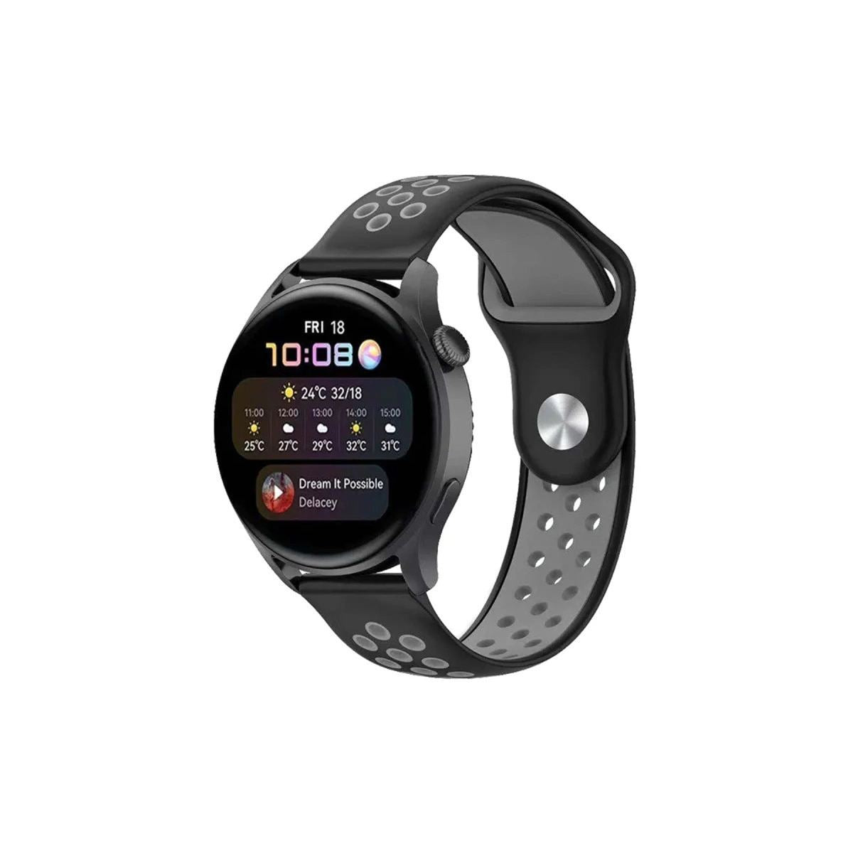 Watch 20mm Spor Delikli Kordon - gri