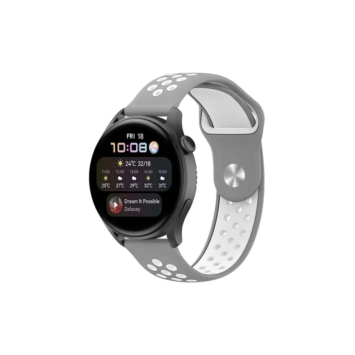 Watch 20mm Spor Delikli Kordon - beyaz