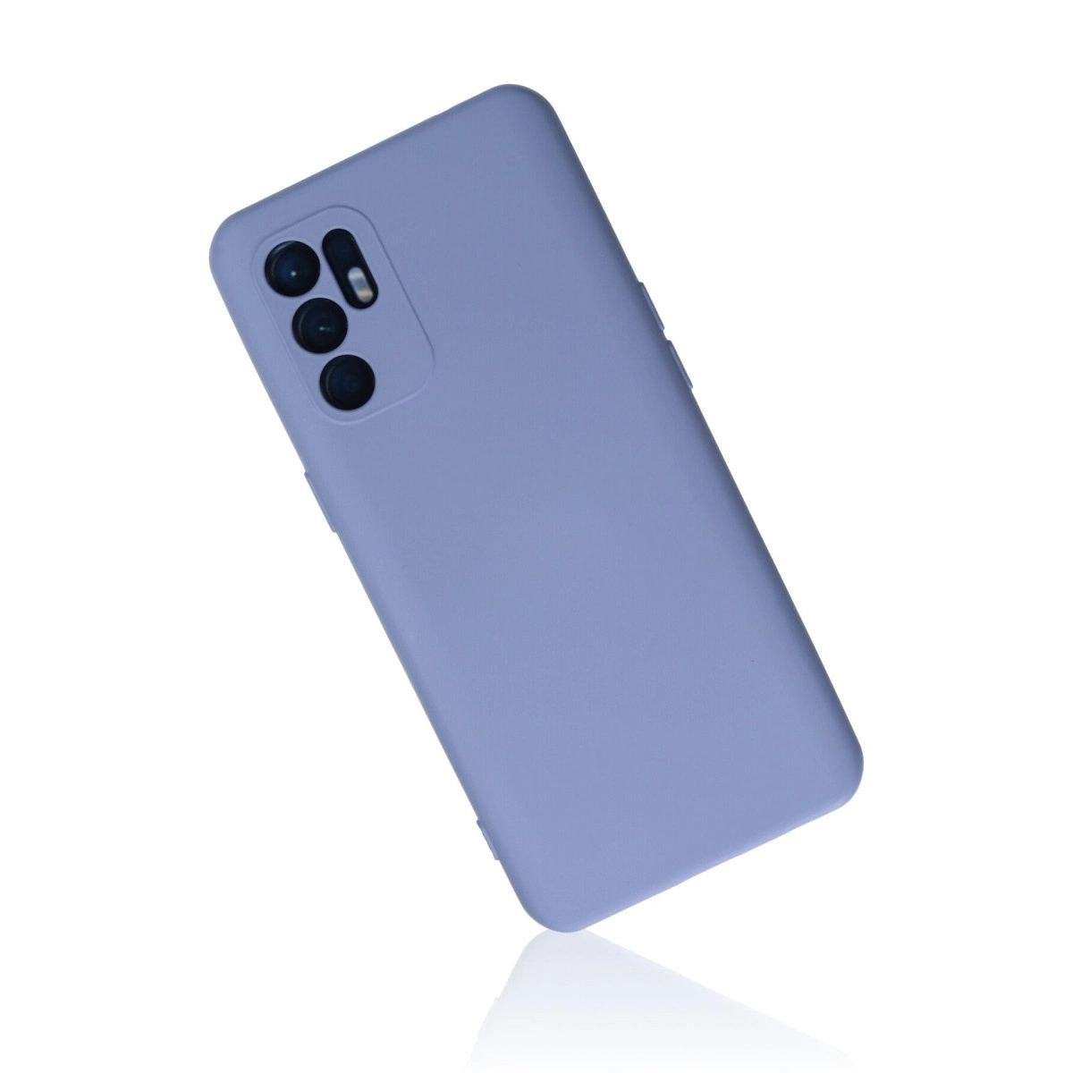 Oppo Reno 6 Kılıf Nano İçi Kadife Silikon - Lila