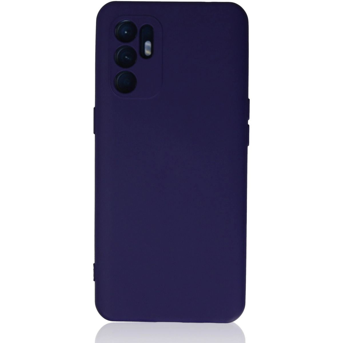 Oppo Reno 6 Kılıf Nano İçi Kadife Silikon - Mor