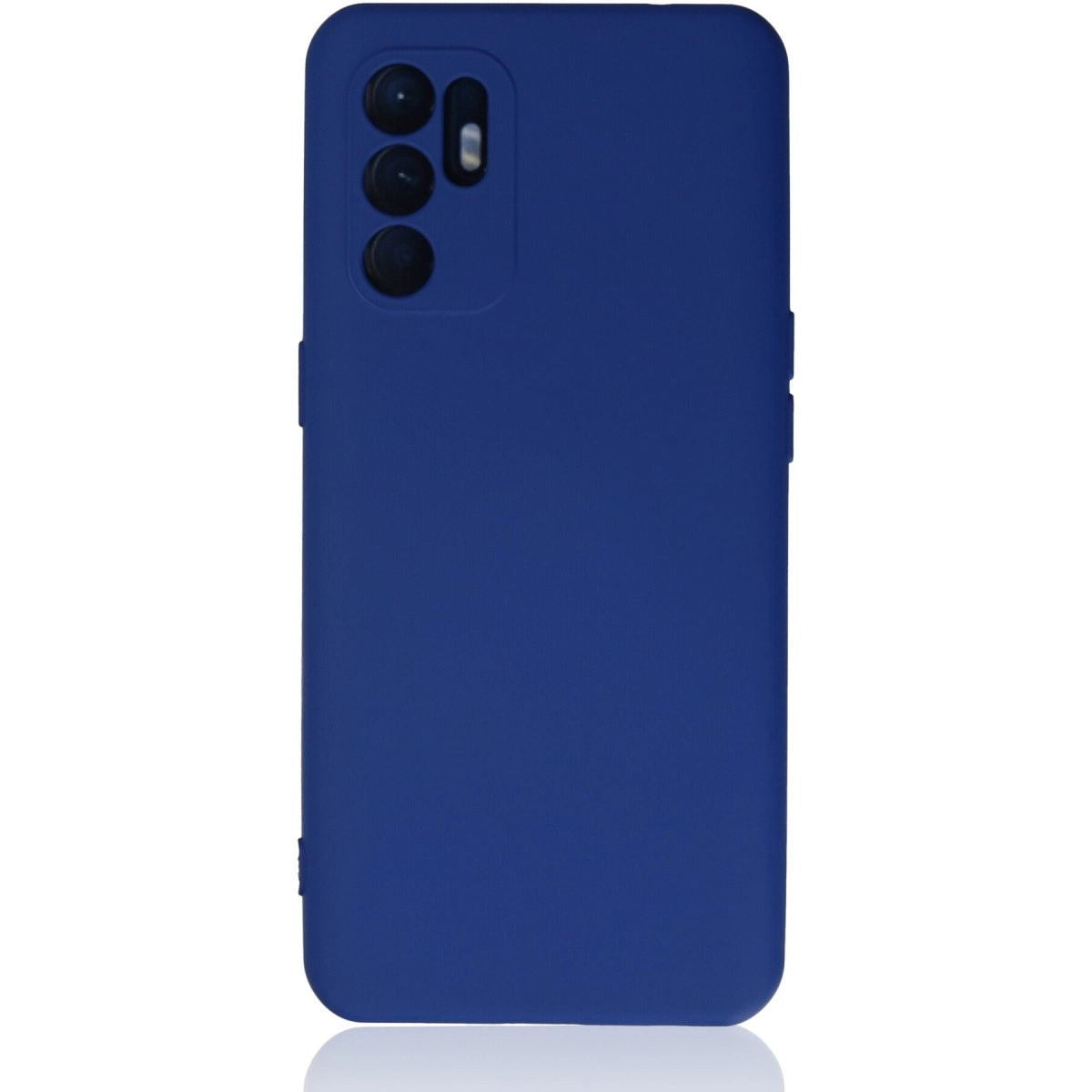 Oppo Reno 6 Kılıf Nano İçi Kadife Silikon - Mavi