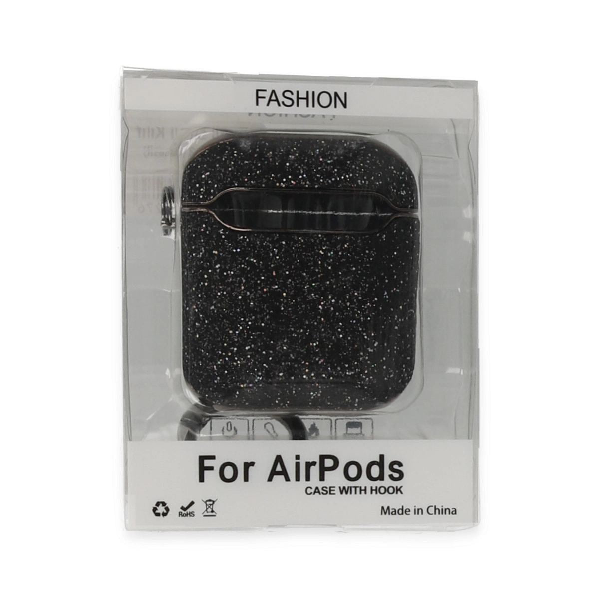 Apple Airpods 2 (2.nesil) Spell Simli Kılıf - Siyah