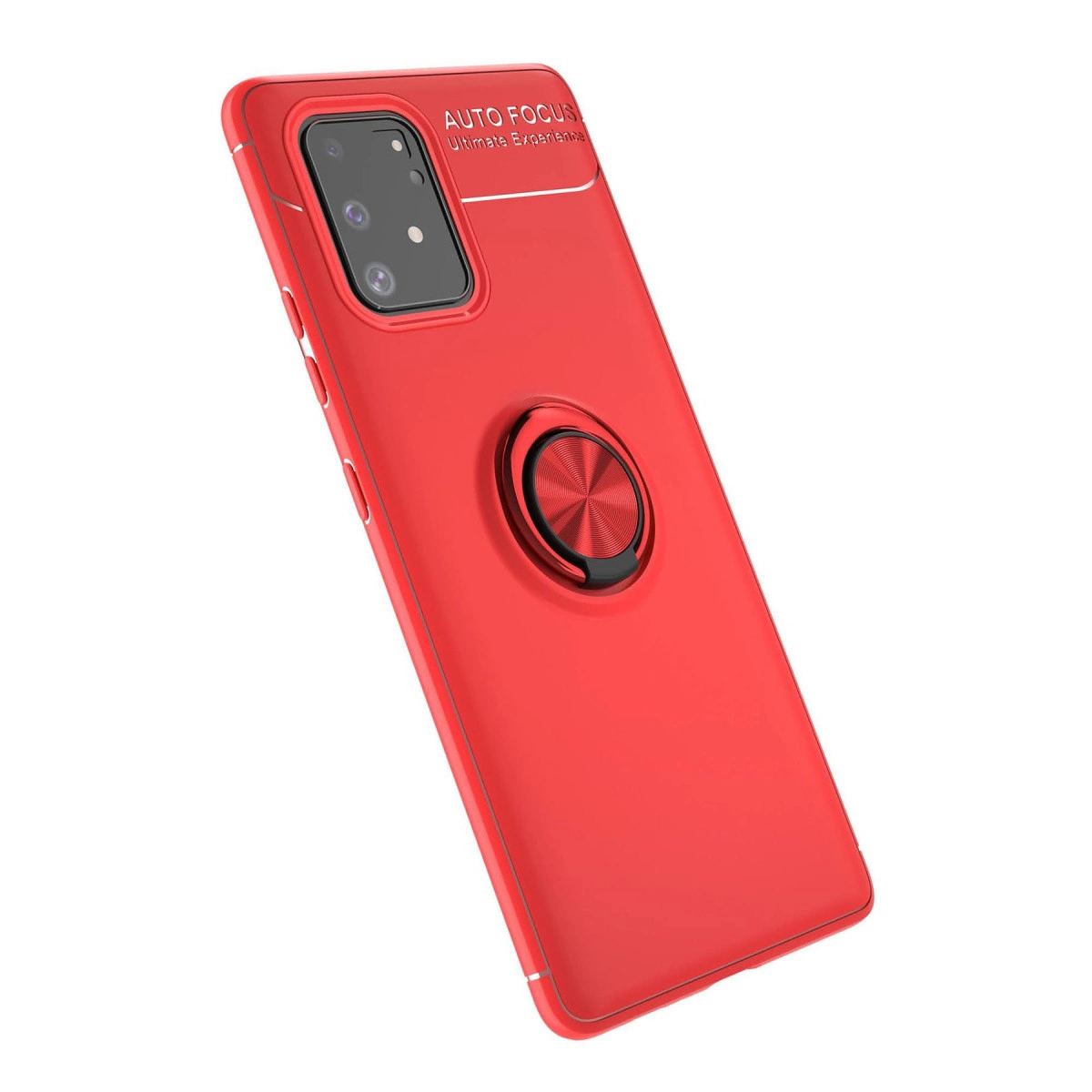 Samsung Galaxy A91 / S10 Lite Kılıf Range Yüzüklü Silikon - Kırmızı