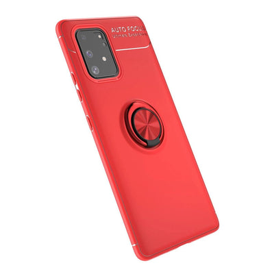 Samsung Galaxy A91 / S10 Lite Kılıf Range Yüzüklü Silikon - Kırmızı