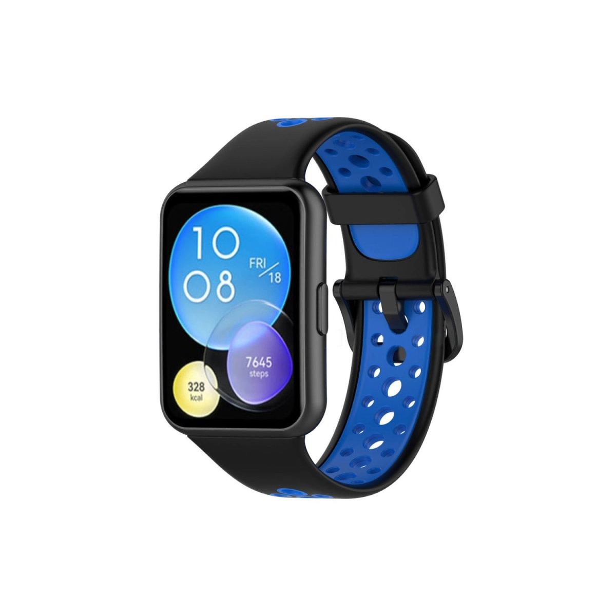 Huawei Watch Fit 2 Spor Delikli Kordon - mavi