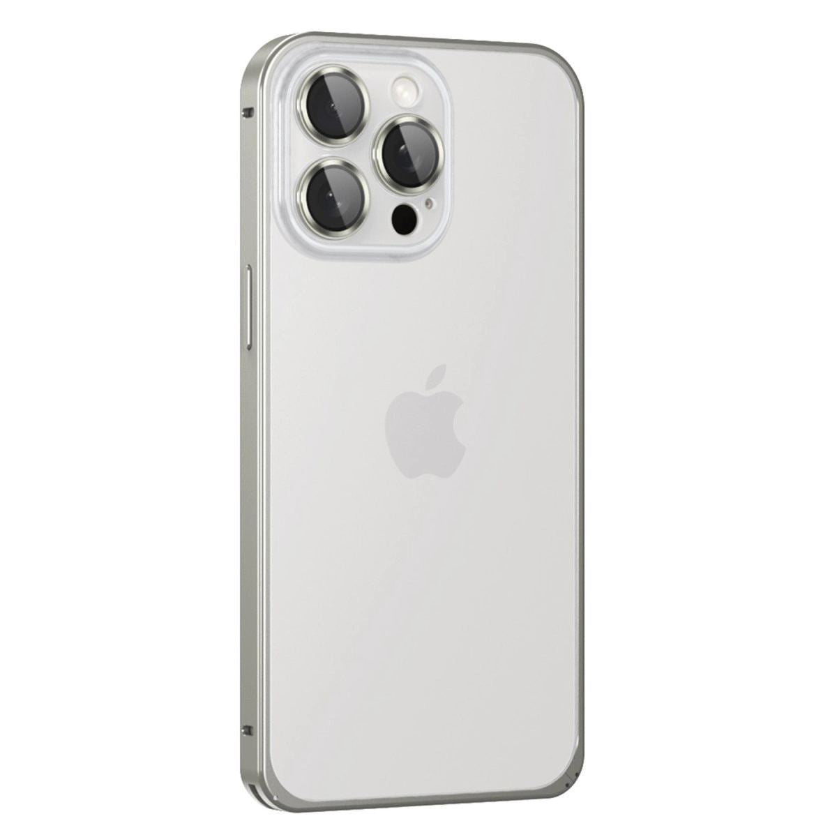 Joko Apple İphone 15 Pro Max Metal Bumper Mat Kapak - Gri