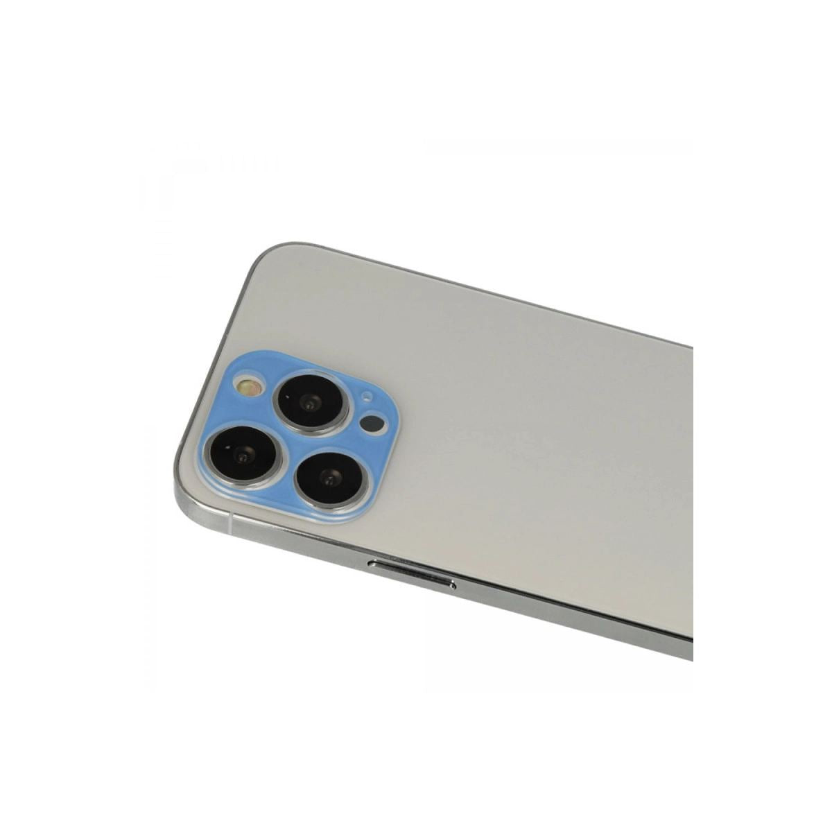 Apple İphone 13 Pro Max Rainbow Kamera Lens Koruma Cam - Mavi