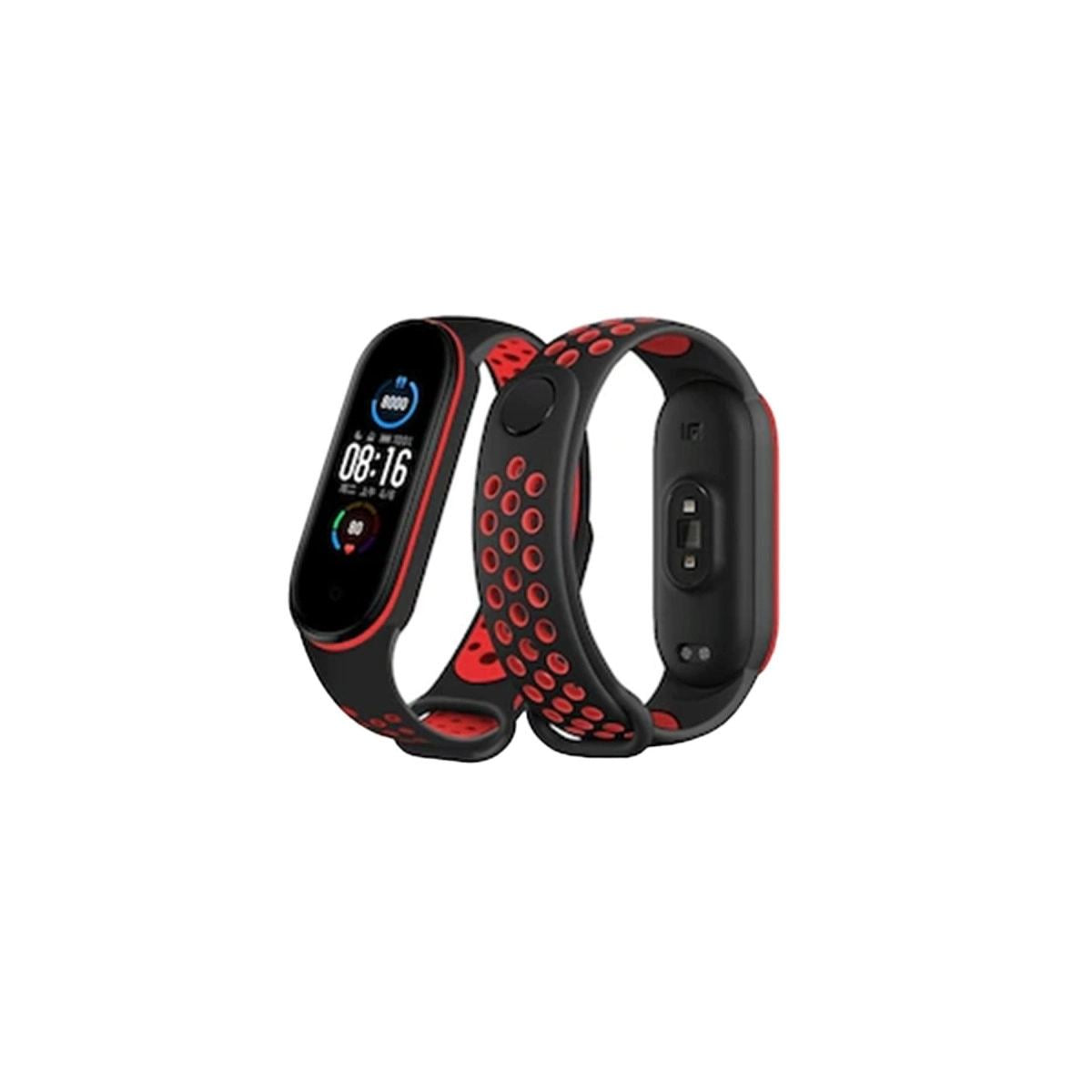 Xiaomi Mi Band 7 Spor Delikli Kordon - kırmızı