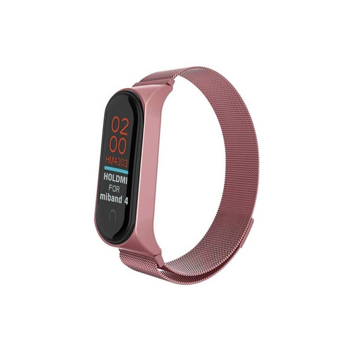 Xiaomi Mi Band 4 Metal Mıknatıslı Kordon - Rose
