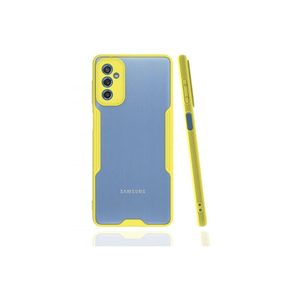 Samsung Galaxy M52 5g Kılıf Platin Silikon - Sarı