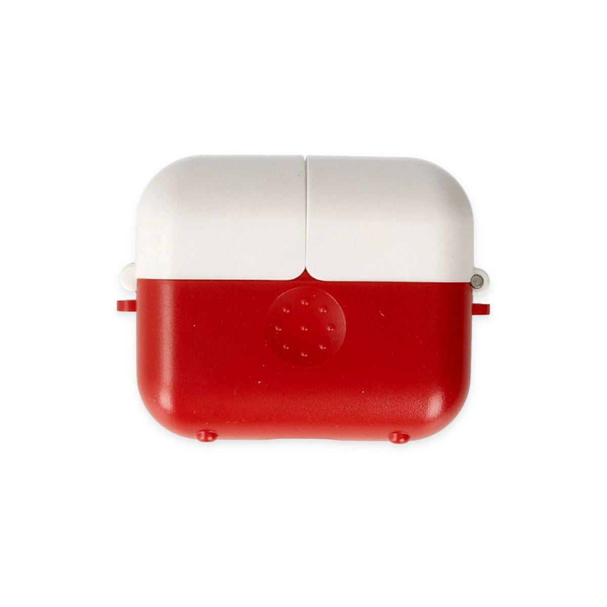 Apple Airpods 3 (3.nesil) Basmalı Kılıf - Kırmızı-beyaz
