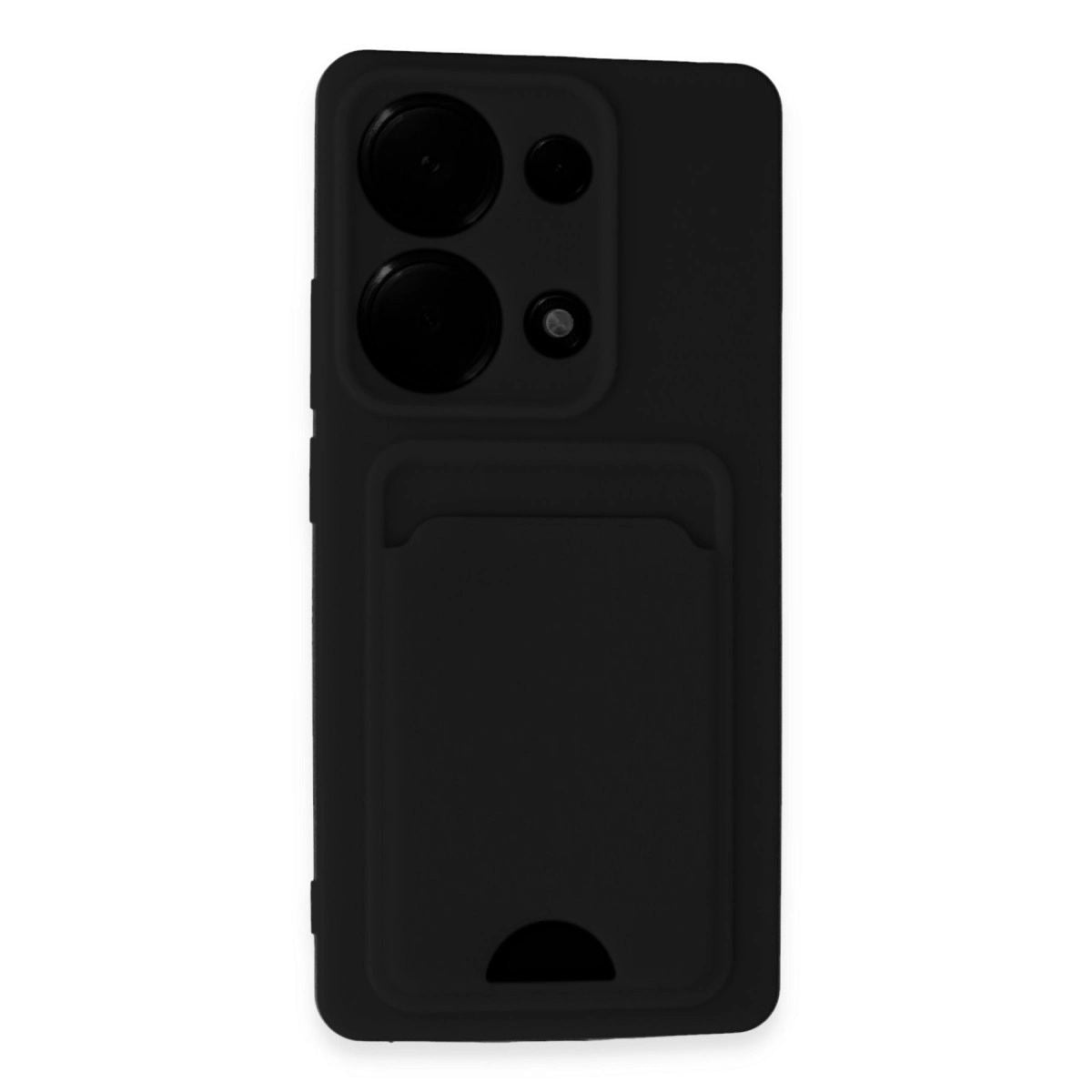 Xiaomi Redmi Note 13 Pro 4g Kılıf Kelvin Kartvizitli Silikon - Siyah