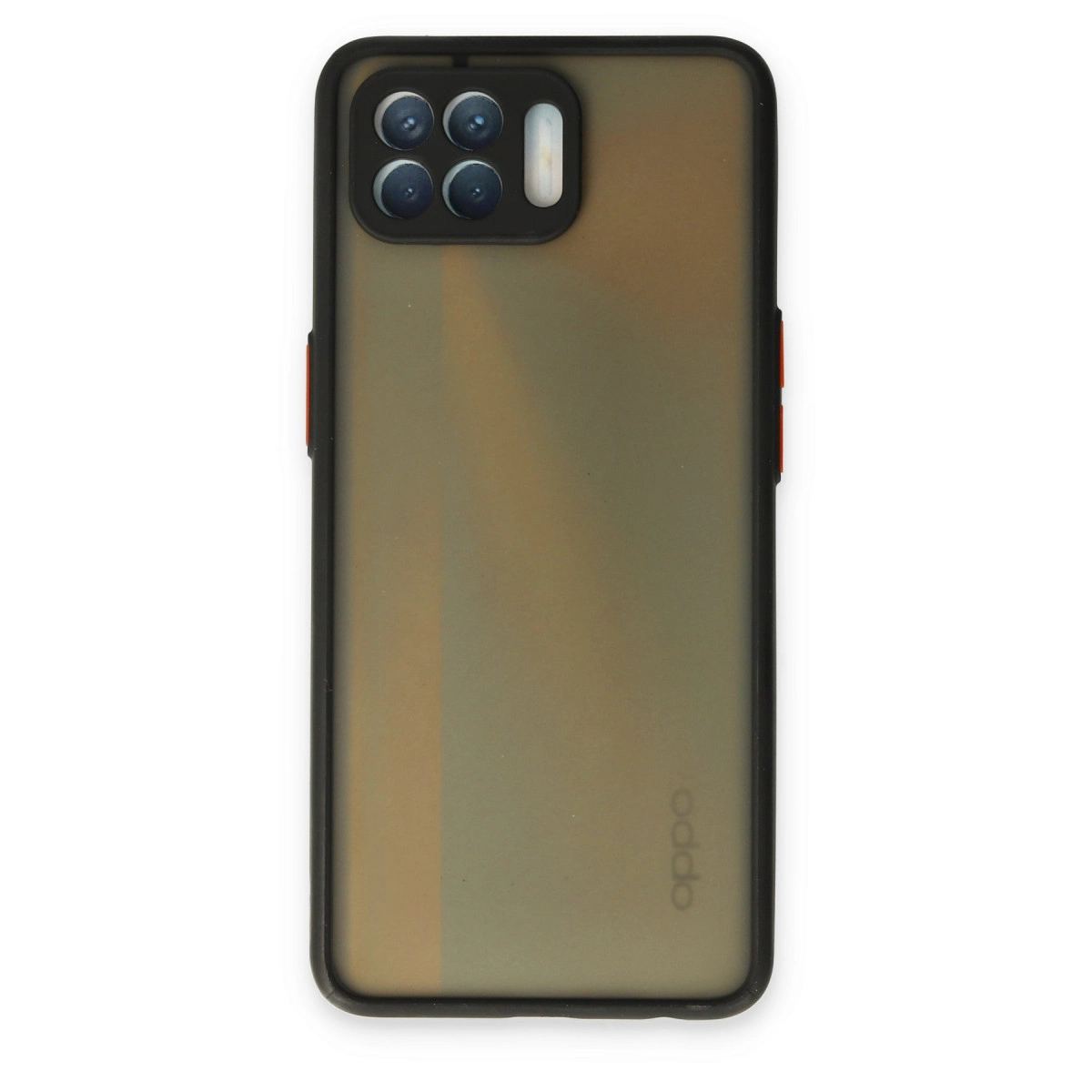 Oppo Reno 4 Lite Kılıf Montreal Silikon Kapak - Siyah
