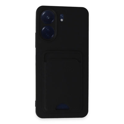 Xiaomi Redmi 13c Kılıf Kelvin Kartvizitli Silikon - Siyah