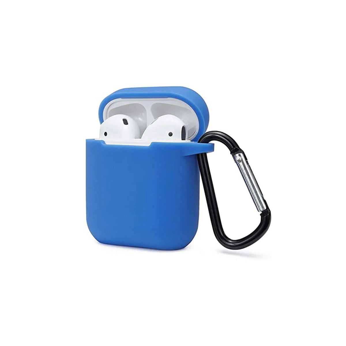 Apple Airpods 2 (2.nesil) Sert Silikon Kılıf - Mavi