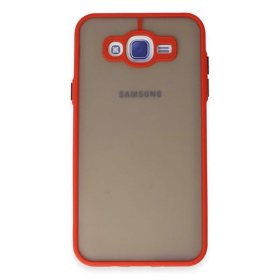 Samsung Galaxy J7 Kılıf Montreal Silikon Kapak - Kırmızı