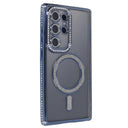Samsung Galaxy S24 Ultra Kılıf Joke Simli Magneticsafe Kılıf - Lacivert - 1
