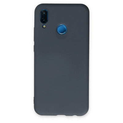 Huawei P20 Lite Kılıf Nano İçi Kadife Silikon - Gri