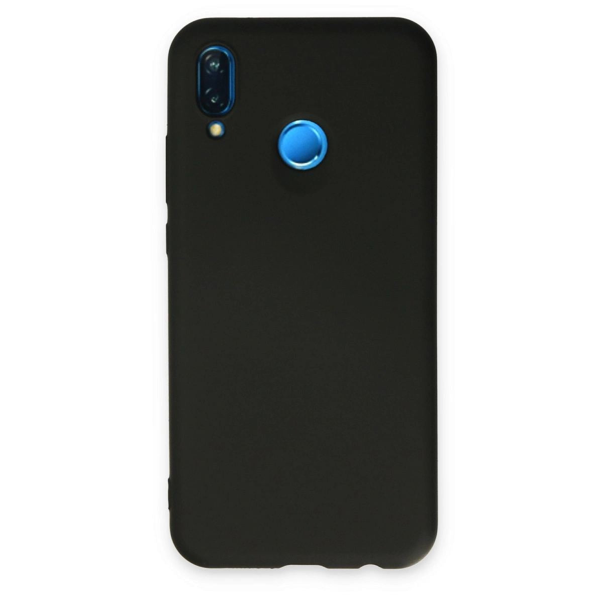 Huawei P20 Lite Kılıf Nano İçi Kadife Silikon - Siyah