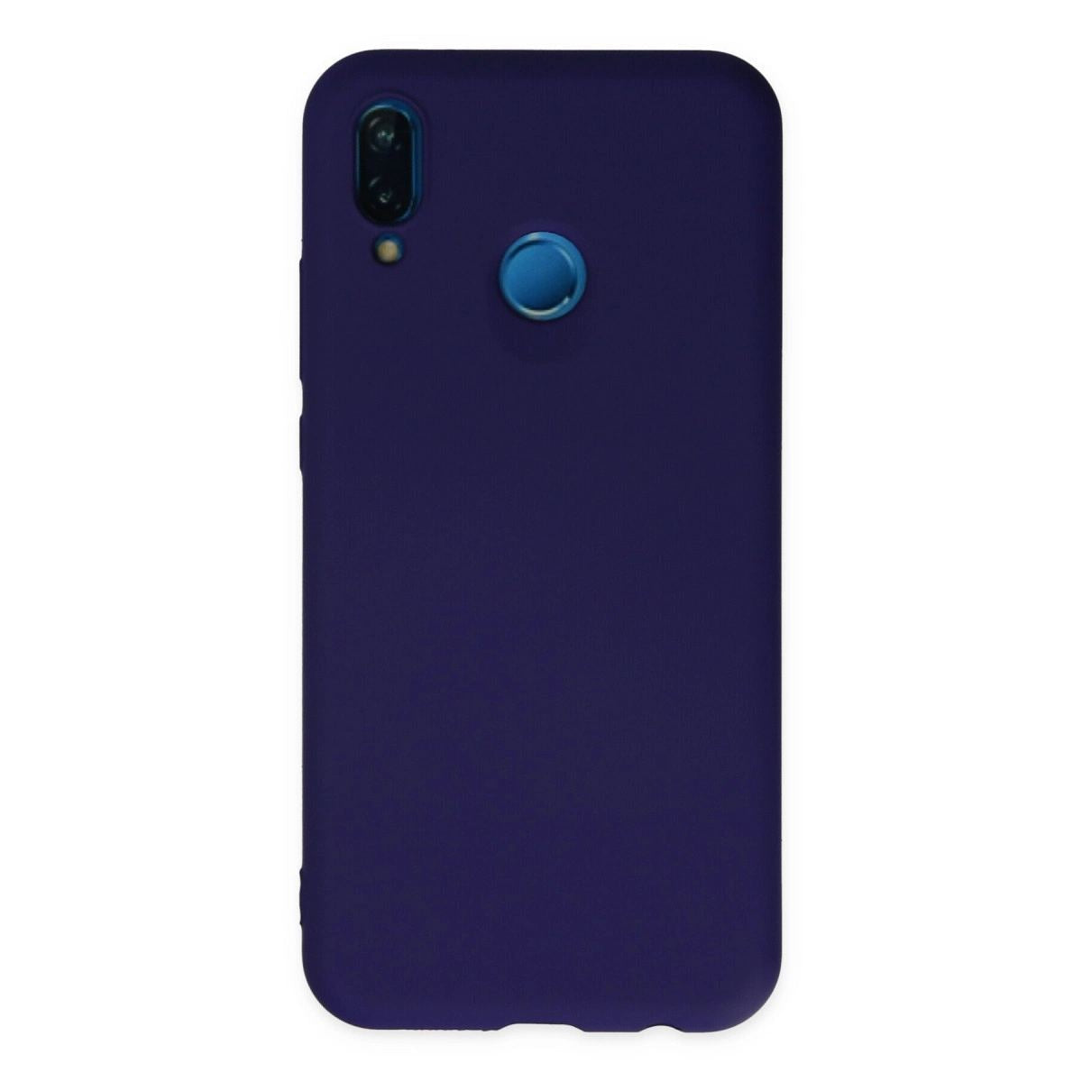 Huawei P20 Lite Kılıf Nano İçi Kadife Silikon - Mor