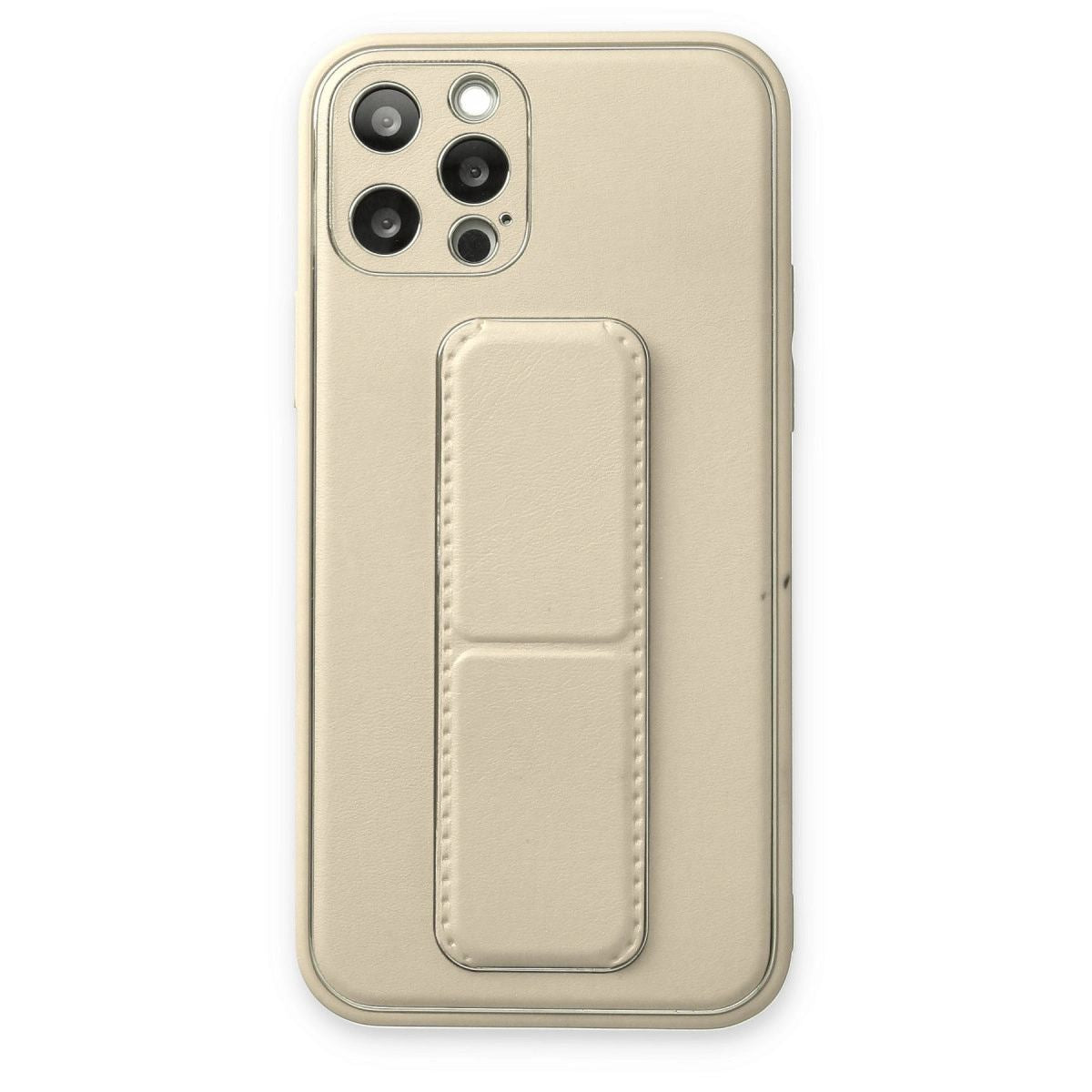 Apple İphone 12 Pro Kılıf Coco Deri Standlı Kapak - Beyaz