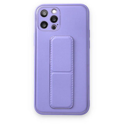 Apple İphone 12 Pro Kılıf Coco Deri Standlı Kapak - Koyu Lila