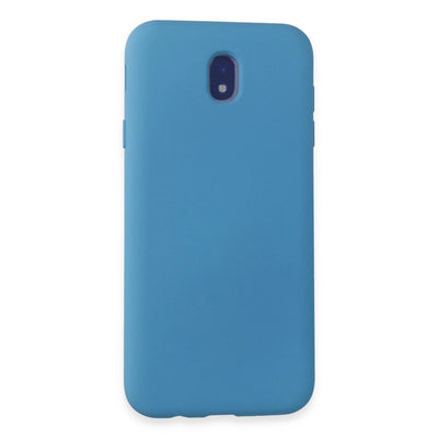 Samsung Galaxy J7 Pro / J730 Kılıf Nano İçi Kadife Silikon - Mavi