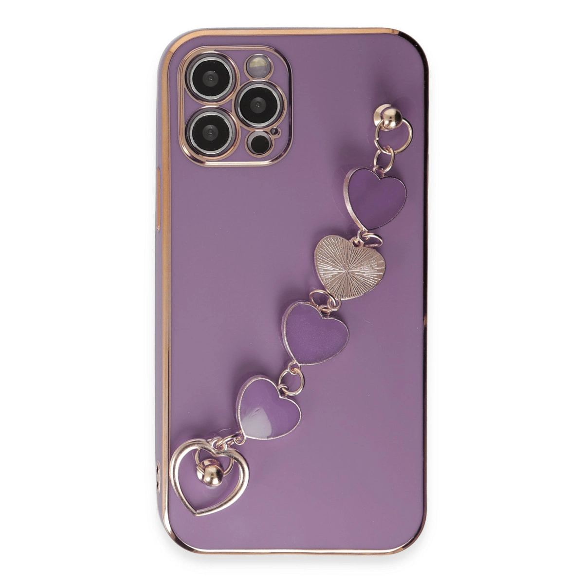 Apple İphone 12 Pro Max Kılıf Esila Silikon - Mor