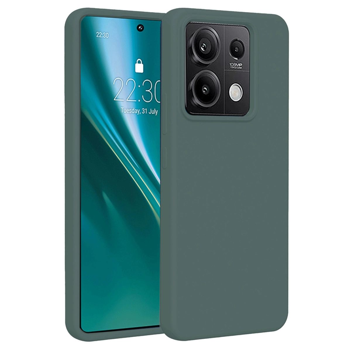 Xiaomi Redmi Note 13 Pro 5g Kılıf First Silikon - Koyu Yeşil