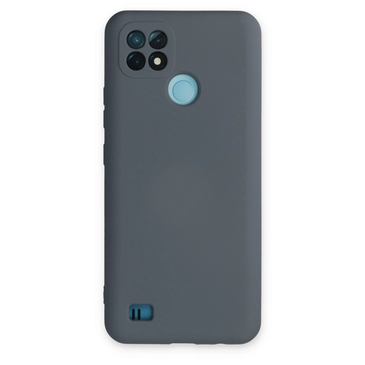 Realme C21 Kılıf Nano İçi Kadife Silikon - Gri